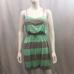 UEC Guess knit green & gray striped sundress small